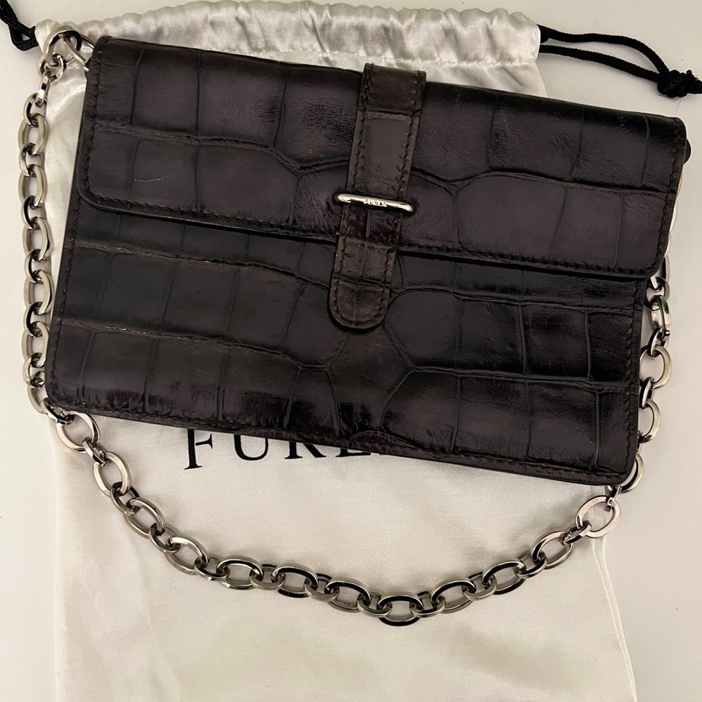 Furla purple leather mini bag woc